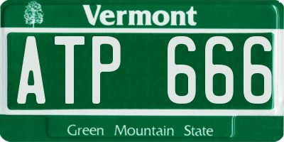 VT license plate ATP666