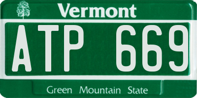VT license plate ATP669