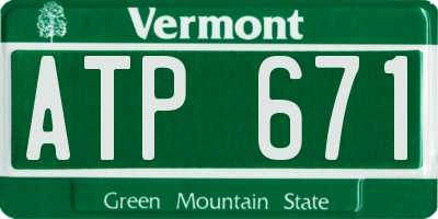 VT license plate ATP671