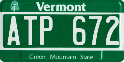 VT license plate ATP672