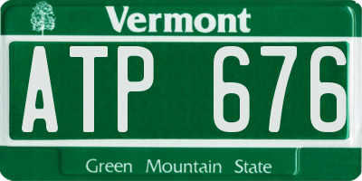 VT license plate ATP676