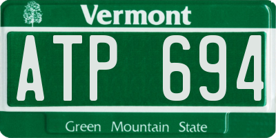 VT license plate ATP694