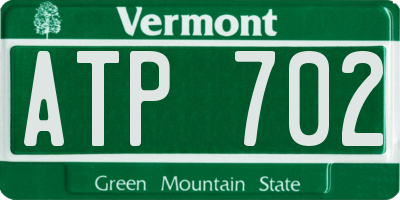 VT license plate ATP702