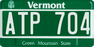 VT license plate ATP704