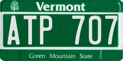 VT license plate ATP707