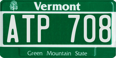 VT license plate ATP708