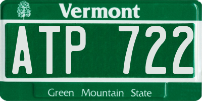 VT license plate ATP722