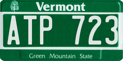 VT license plate ATP723