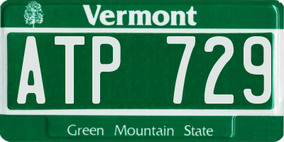 VT license plate ATP729