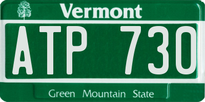 VT license plate ATP730