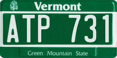 VT license plate ATP731