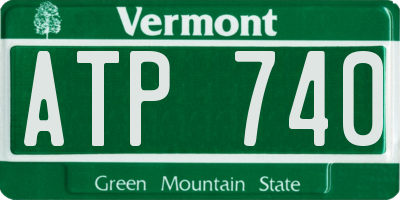 VT license plate ATP740