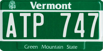 VT license plate ATP747