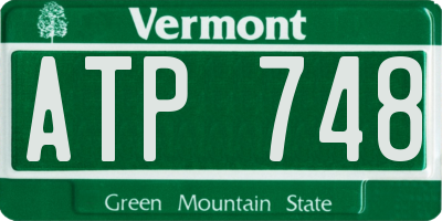 VT license plate ATP748