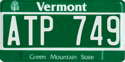 VT license plate ATP749