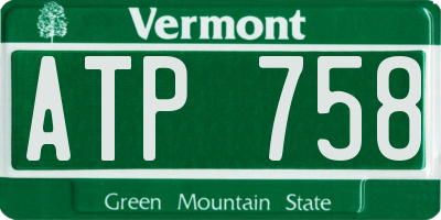 VT license plate ATP758