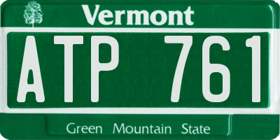 VT license plate ATP761