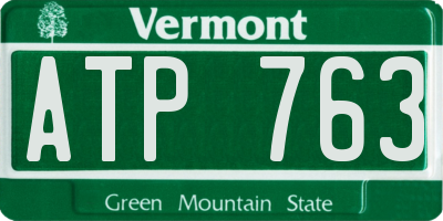 VT license plate ATP763