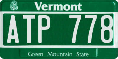 VT license plate ATP778