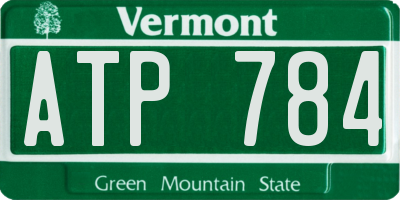 VT license plate ATP784
