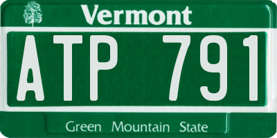 VT license plate ATP791