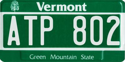 VT license plate ATP802