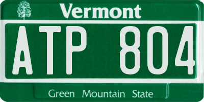 VT license plate ATP804