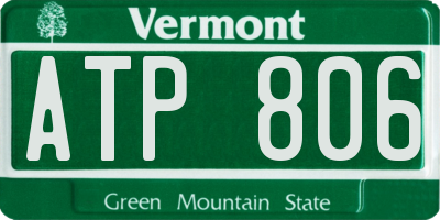 VT license plate ATP806