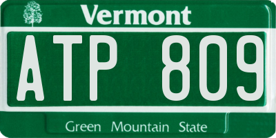 VT license plate ATP809