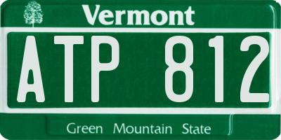 VT license plate ATP812