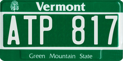 VT license plate ATP817
