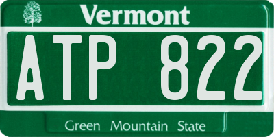 VT license plate ATP822