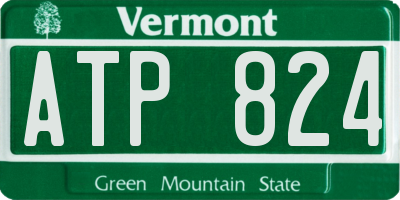 VT license plate ATP824