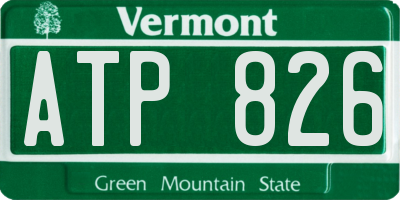 VT license plate ATP826