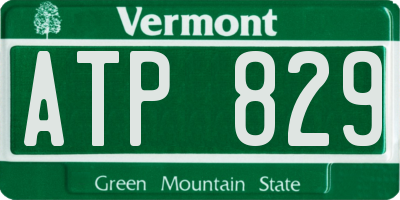 VT license plate ATP829