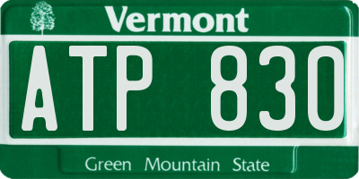 VT license plate ATP830