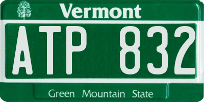 VT license plate ATP832