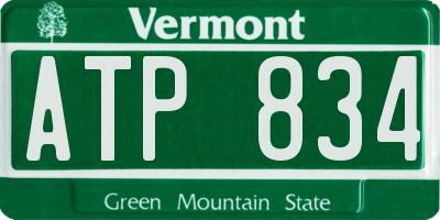 VT license plate ATP834