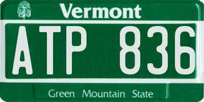 VT license plate ATP836