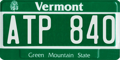 VT license plate ATP840