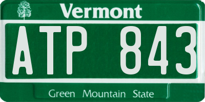VT license plate ATP843