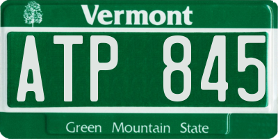 VT license plate ATP845