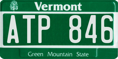 VT license plate ATP846
