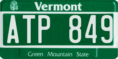 VT license plate ATP849