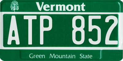 VT license plate ATP852