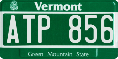 VT license plate ATP856