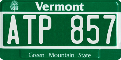 VT license plate ATP857
