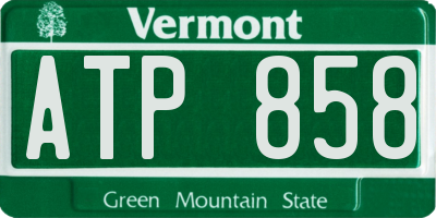 VT license plate ATP858