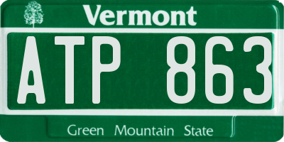 VT license plate ATP863
