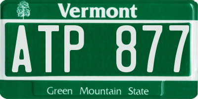 VT license plate ATP877
